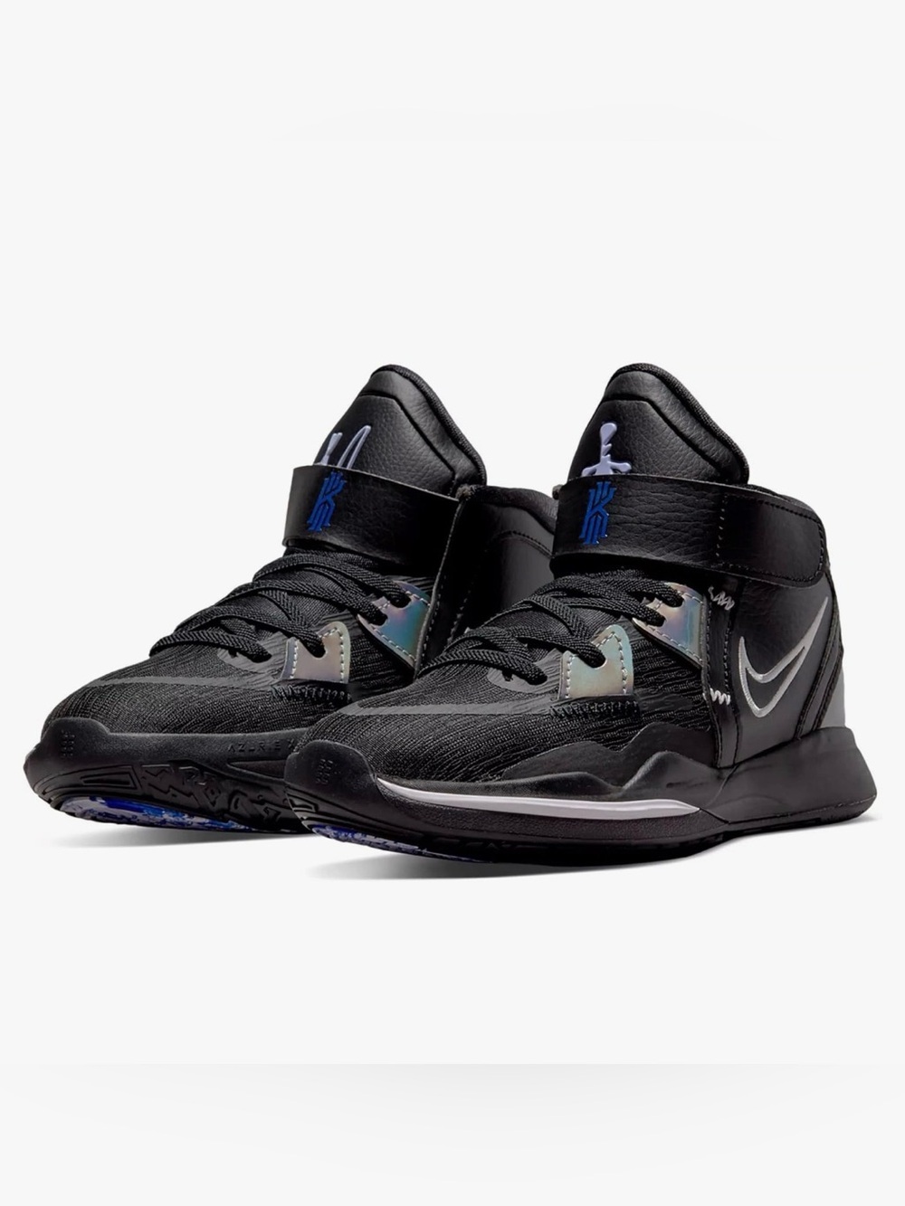 Nike Kids Black Sneakers with Purple Accents